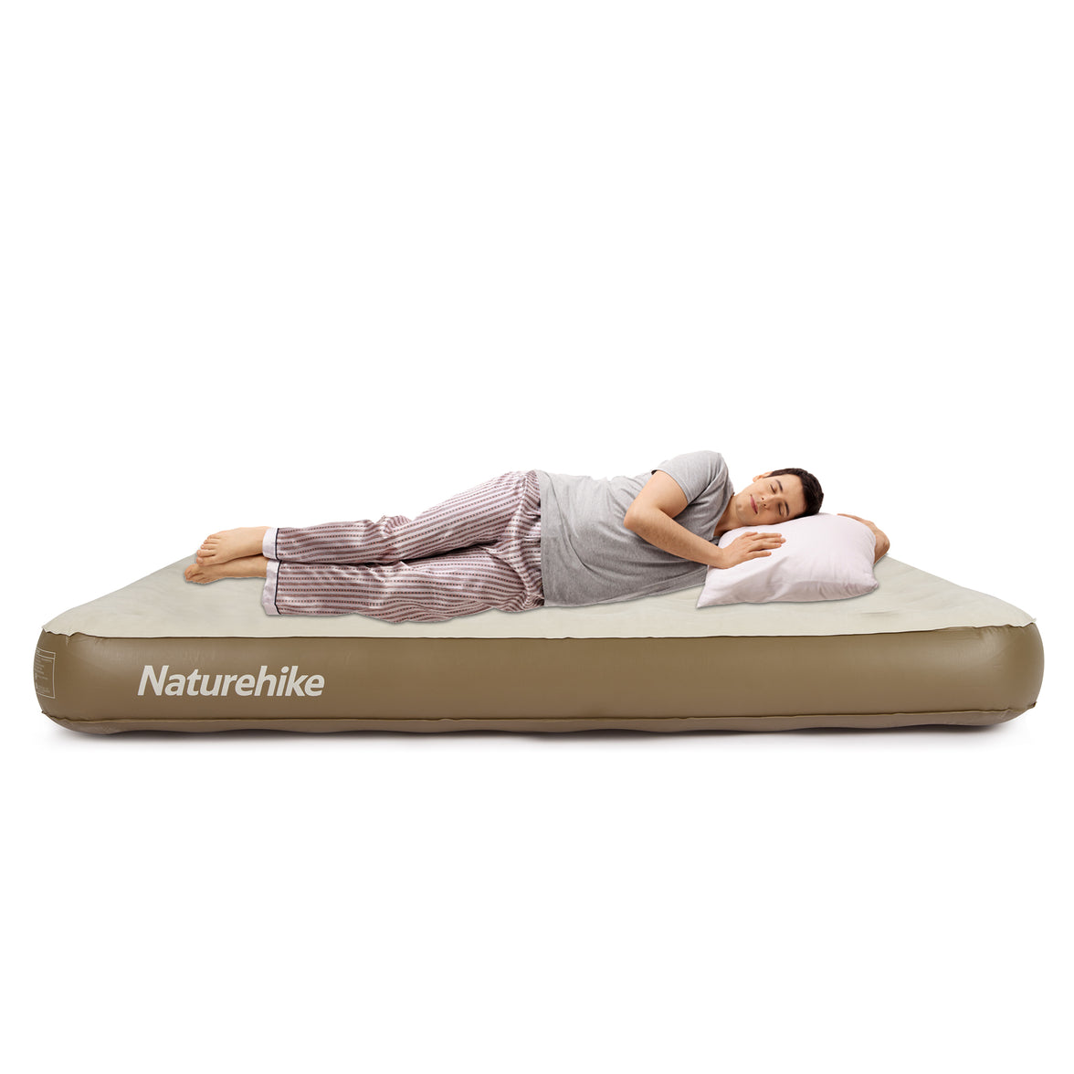 Naturehike Chenjing Built-In Pump Inflatable Bed Brown