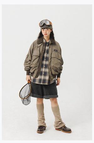 Blue Vintage Flight Jacket