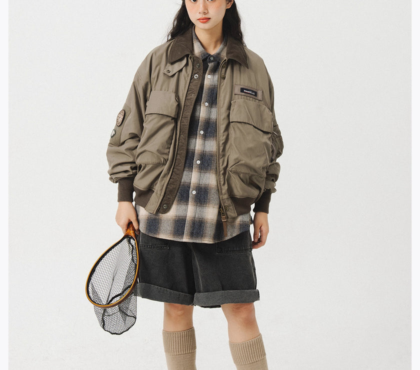 Blue Vintage Flight Jacket