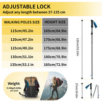 Naturehike Gale Terk EXT Full Carbon 5-section Adjustable Folding Trekking Pole