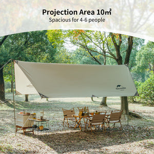 Naturehike Girder Shelter Tarp With 2 Poles Khaki