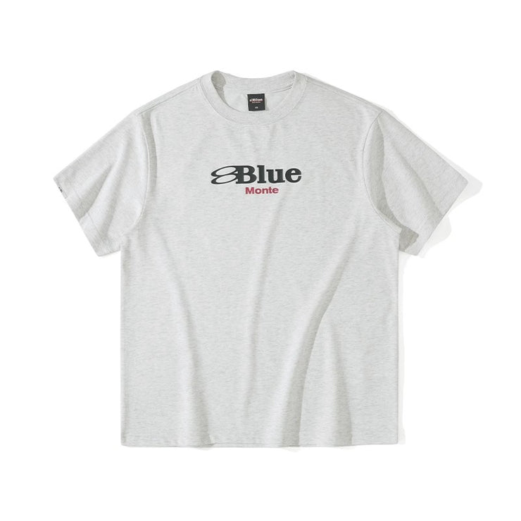 Blue Monte Logo Print Men's Short-Sleeved Round-Neck T-Shirt