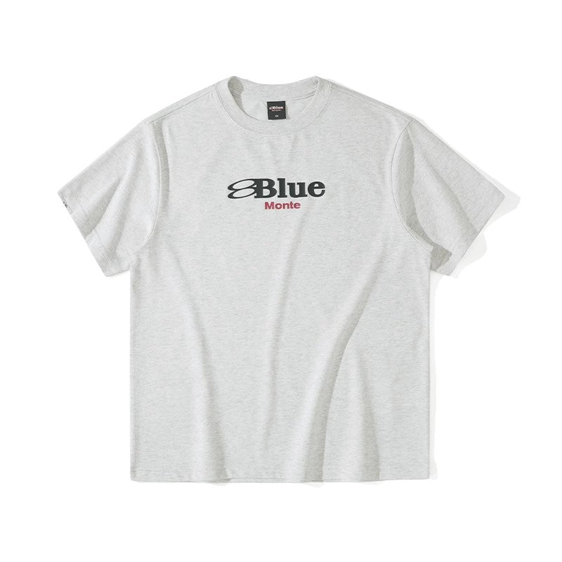 Blue Monte Logo Print Men's Short-Sleeved Round-Neck T-Shirt