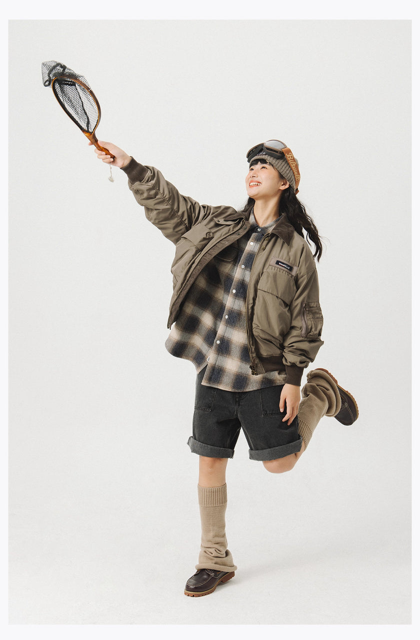 Blue Vintage Flight Jacket