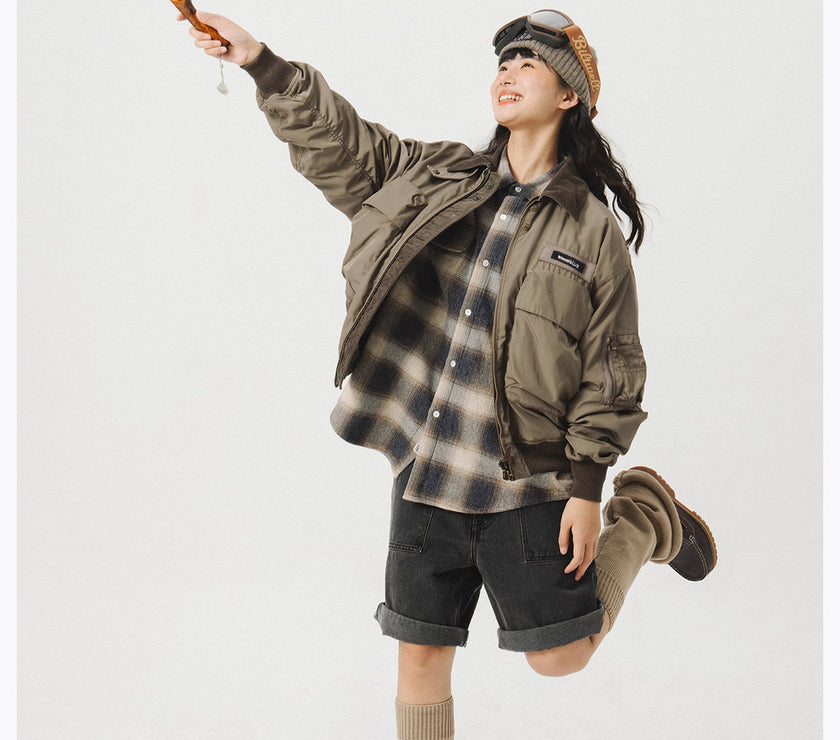 Blue Vintage Flight Jacket