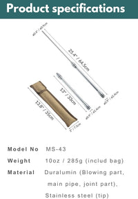 Camping Moon MS-43 Fire Blowing Stick Split Type Compact Fire Starter 2026
