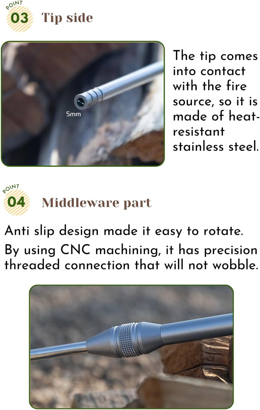 Camping Moon MS-43 Fire Blowing Stick Split Type Compact Fire Starter (2026)