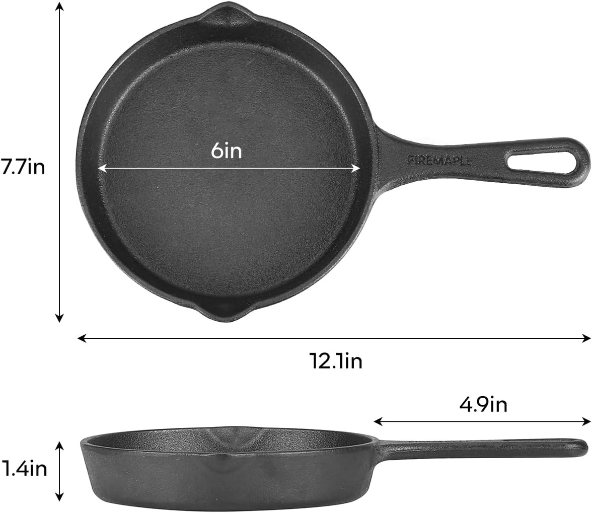 Fire Maple Blackhawk 6’’ Cast Iron Skillet