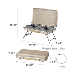 Naturehike Leyan 2 Double Head Gas Stove Khaki