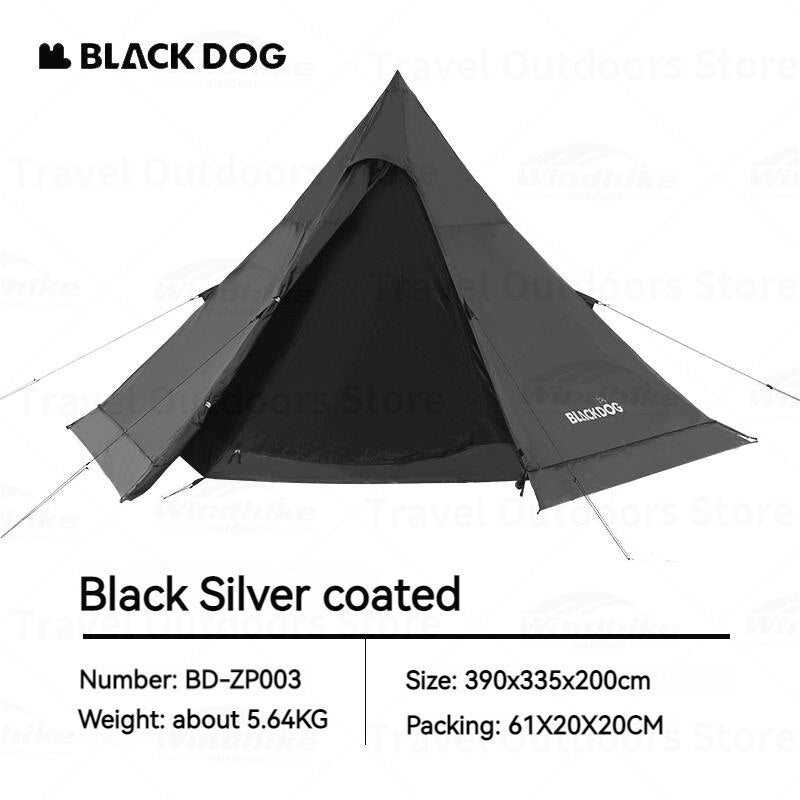 Black Dog Full Black Pyramid Tent