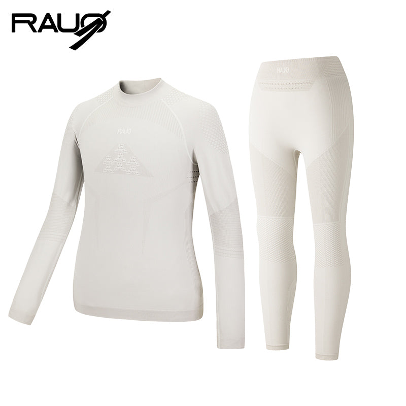 RAUO Quick-Dry Base Layer Set - Men's — Light Grey