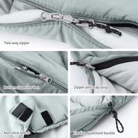 Naturehike Warmy Square With Hat Warming Cotton Sleeping Bag M400 Grey