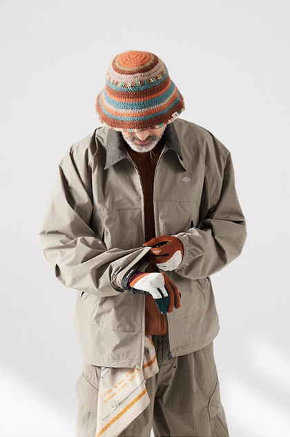 Blue Large Pocket Lapel Jacket