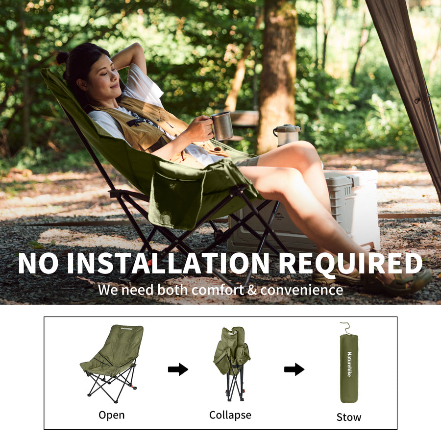 Naturehike Sea Star 001 Push-Up High Back Cotton-Filled Moon Chair Single (2026)