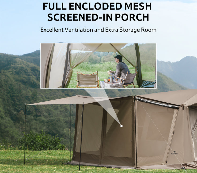 Naturehike Village 6.0 Gen 2 Quick Open Tent Brown(Ultimate Edition)