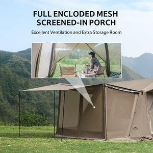 Naturehike Village 6.0 Gen 2 Quick Open Tent Brown(Ultimate Edition)