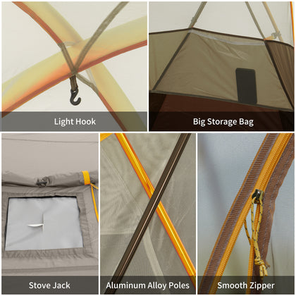 Naturehike Kota 6 Tent Light Brownish Gray