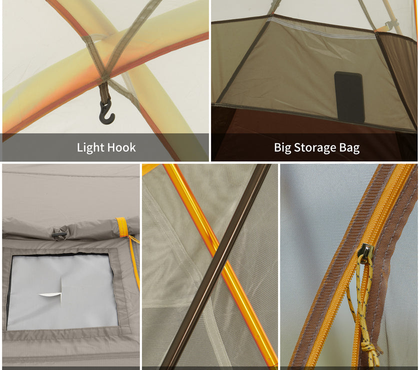 Naturehike Kota 6 Tent Light Brownish Gray