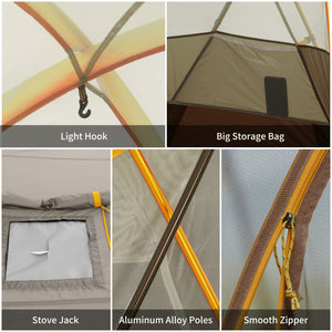 Naturehike Kota 6 Tent Light Brownish Gray