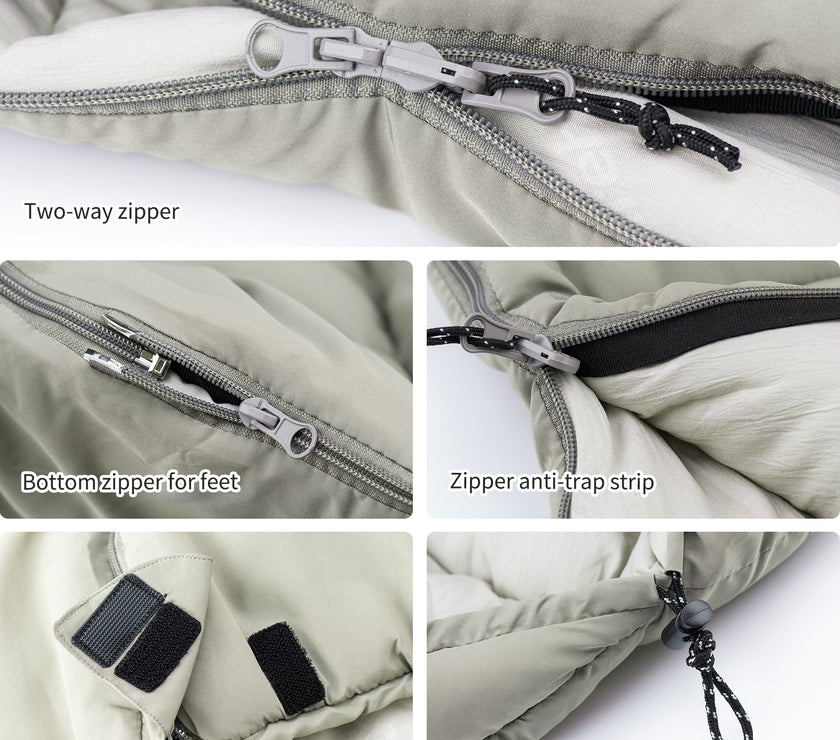 Naturehike Warmy Square With Hat Warming Cotton Sleeping Bag M400 Green