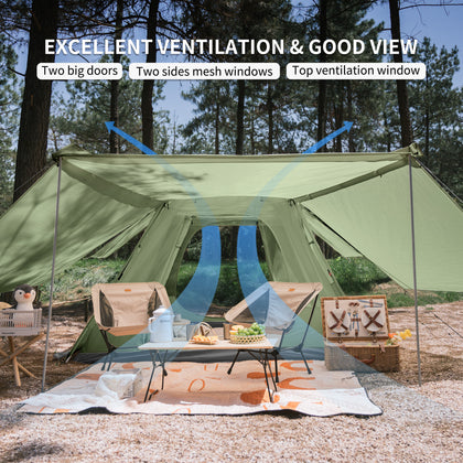 Naturehike Upf 50+ Ango Pop Up Tent For 4 Men (With Hall Pole)