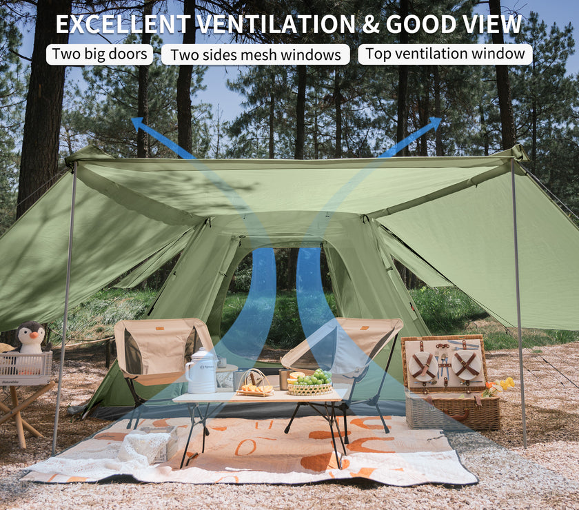 Naturehike Upf 50+ Ango Pop Up Tent For 4 Men (With Hall Pole)