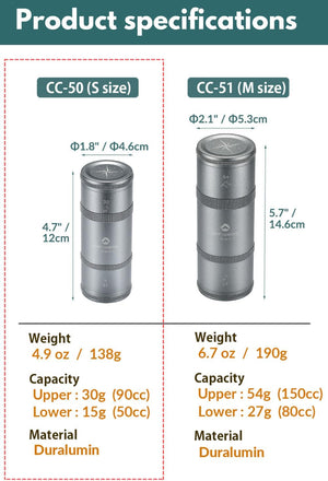 Campingmoon Coffee Beans Case CC-50-H