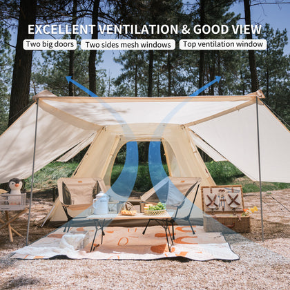 Naturehike Upf 50+ Ango Pop Up Tent For 4 Men (With Hall Pole)