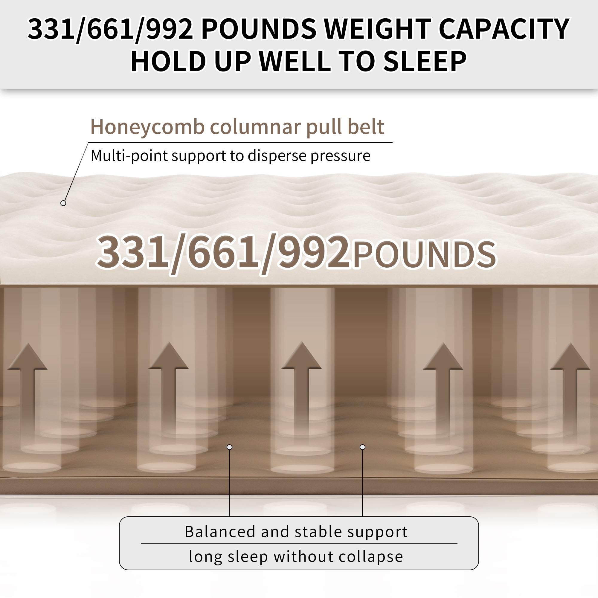 Naturehike Chenjing Built-In Pump Inflatable Bed Brown