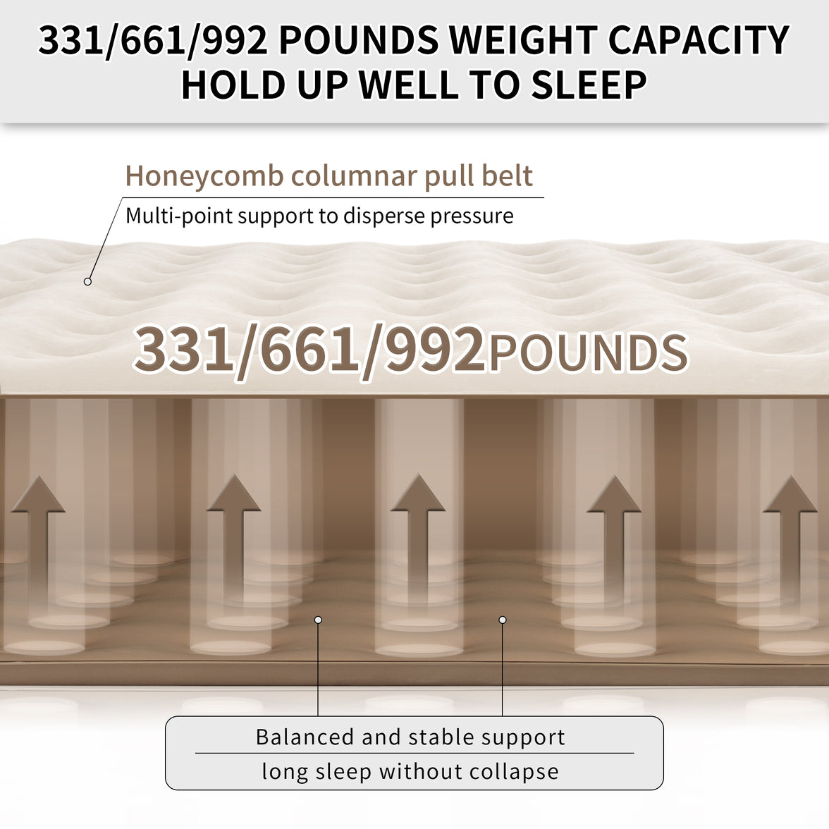 Naturehike Chenjing Built-In Pump Inflatable Bed Brown