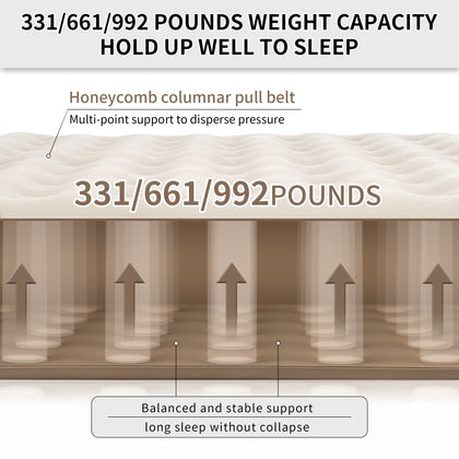 Naturehike Chenjing Built-In Pump Inflatable Bed Brown