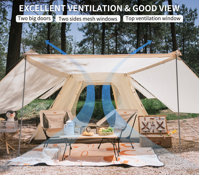 Naturehike Upf 50+ Ango Pop Up Tent For 4 Men (With Hall Pole)