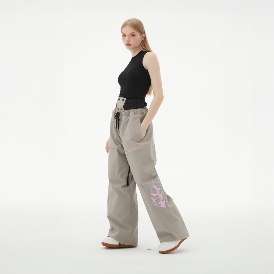 Randompow Freestyle Fire Stitches Snow Pants - Unisex