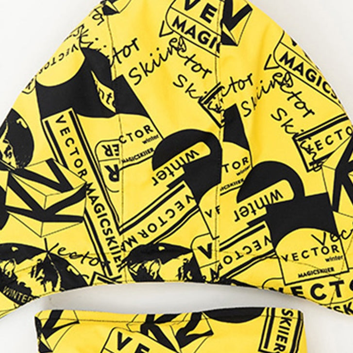 Vector Stamp Collage Kids' Glow Anorak Jacket