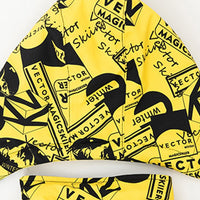 Vector Stamp Collage Kids' Glow Anorak Jacket