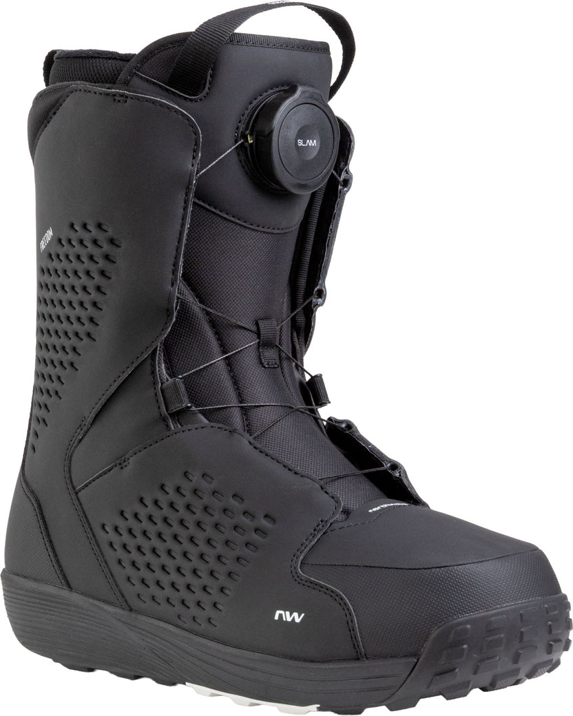 Northwave Drake Freedom SL.AM Snowboard Boots — Black, front three-quarter