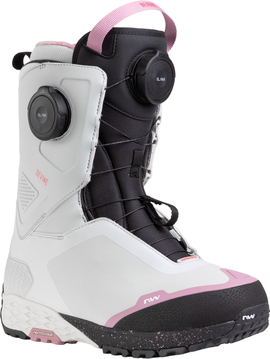 Northwave Drake Devine SL.AM Snowboard Boots — Light Grey, front three-quarter