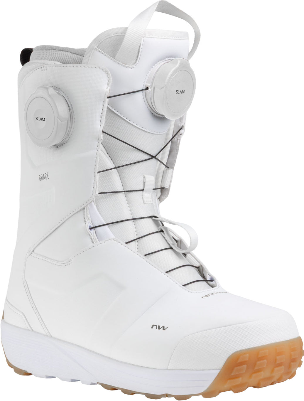 Northwave Drake Grace SL.AM Snowboard Boots — White, front three-quarter
