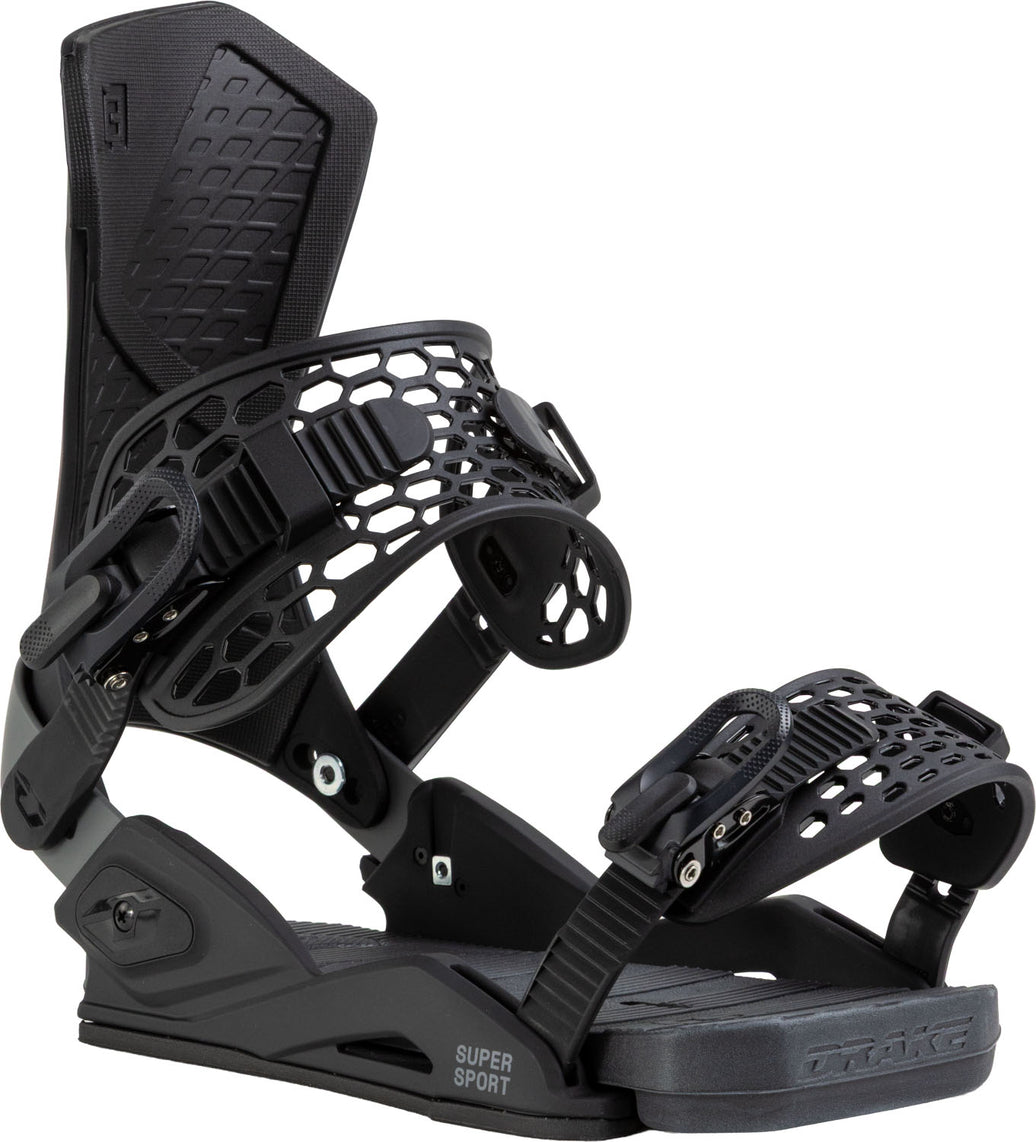 Northwave Drake Supersport Snowboard Bindings — Black, front three-quarter