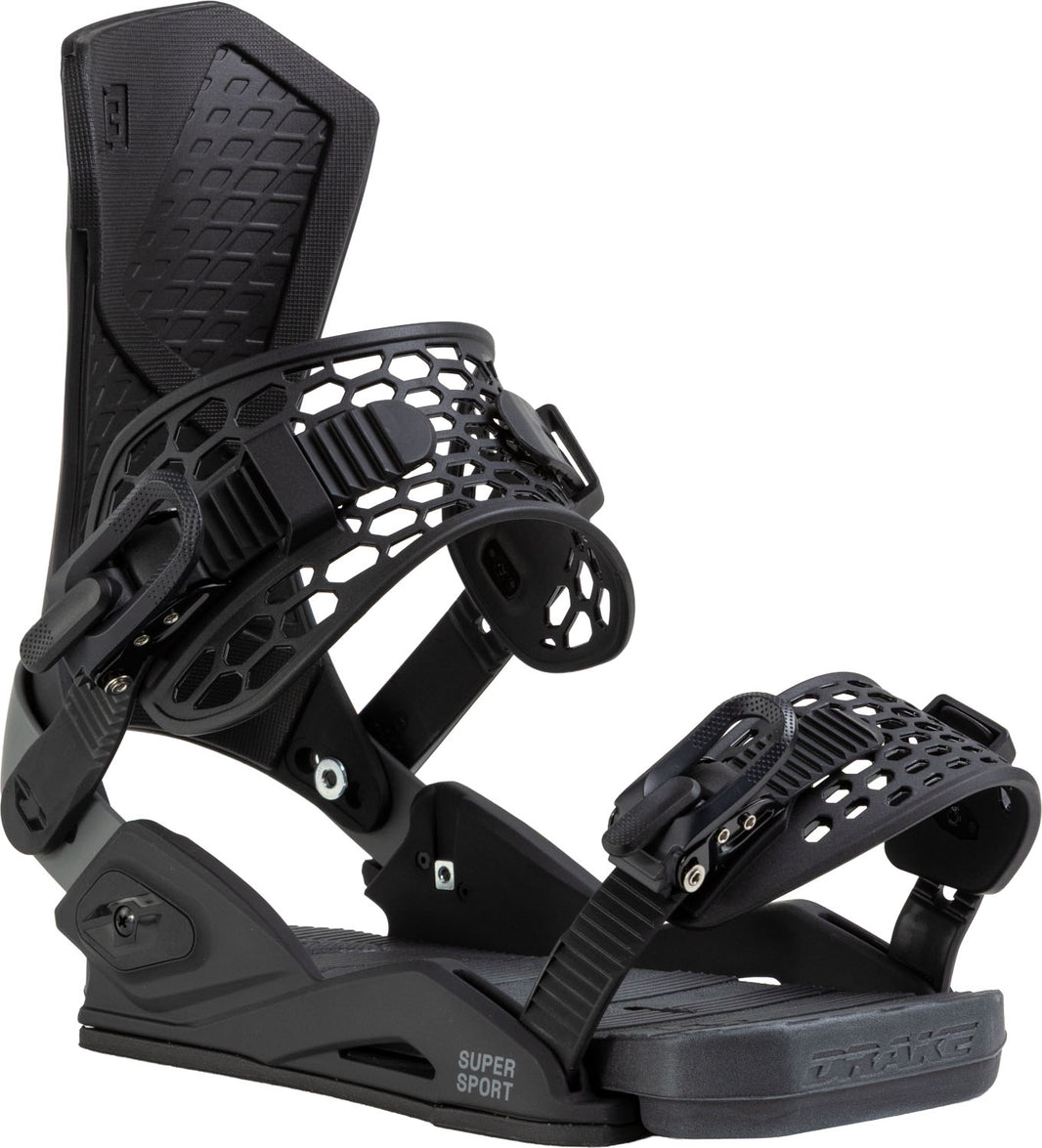 Northwave Drake Supersport Snowboard Bindings — Black, front three-quarter