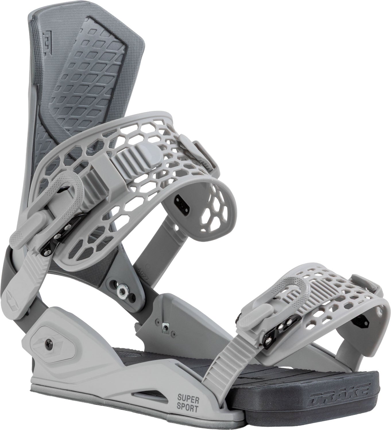 Northwave Drake Supersport Snowboard Bindings — Grey, front three-quarter
