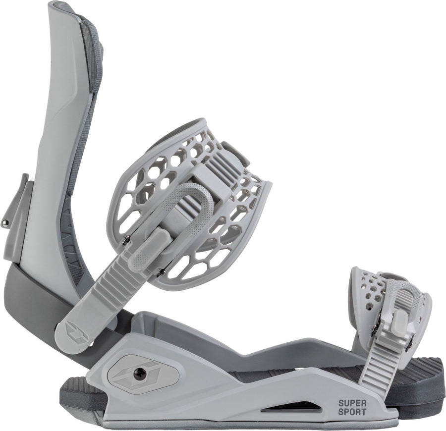Northwave Drake Supersport Snowboard Bindings — Grey, rear three-quarter