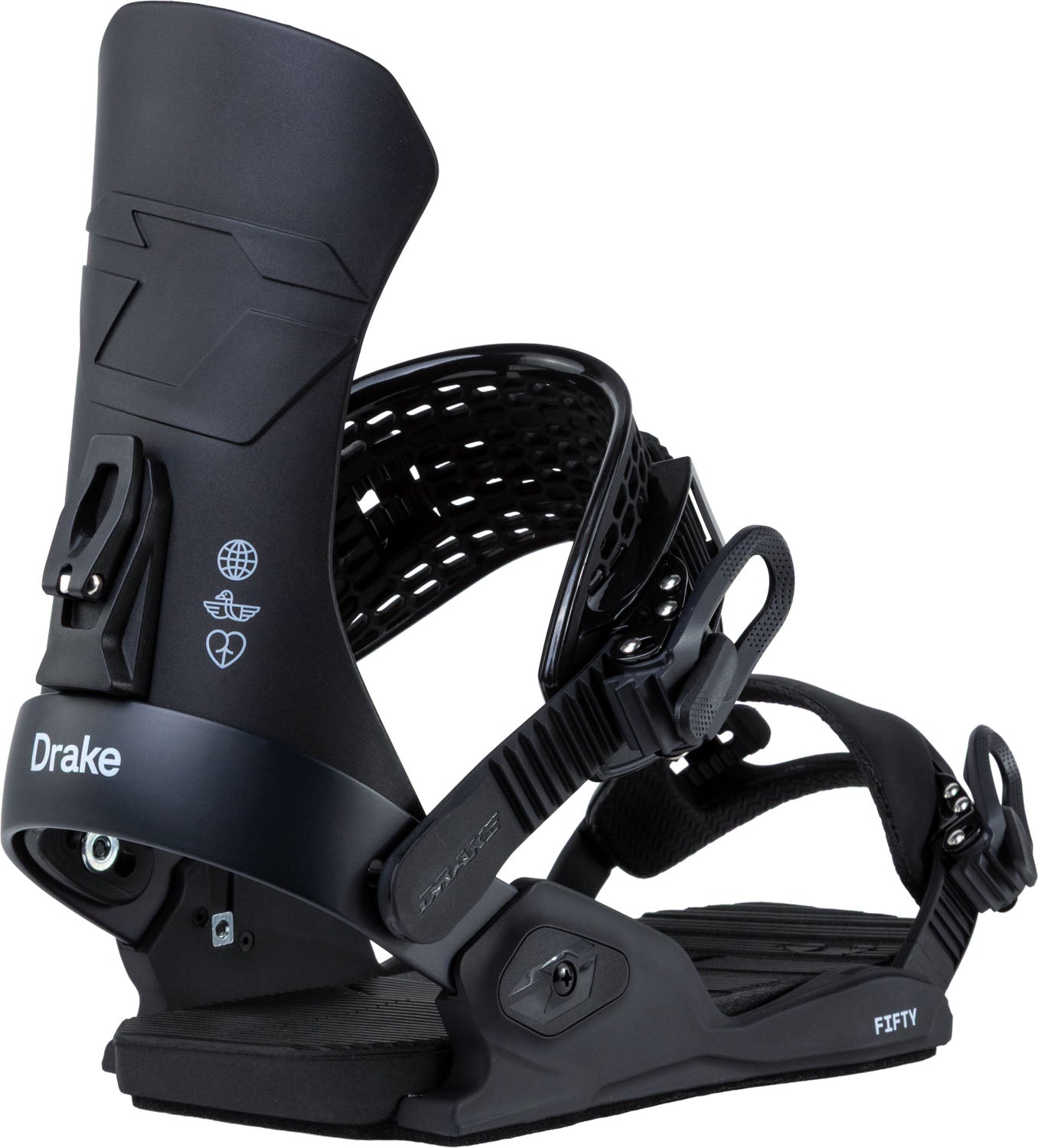 Northwave Drake Fifty Snowboard Bindings — Black, side