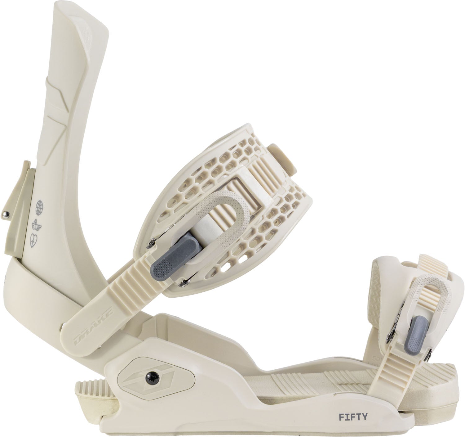 Northwave Drake Fifty Snowboard Bindings — Beige, rear three-quarter