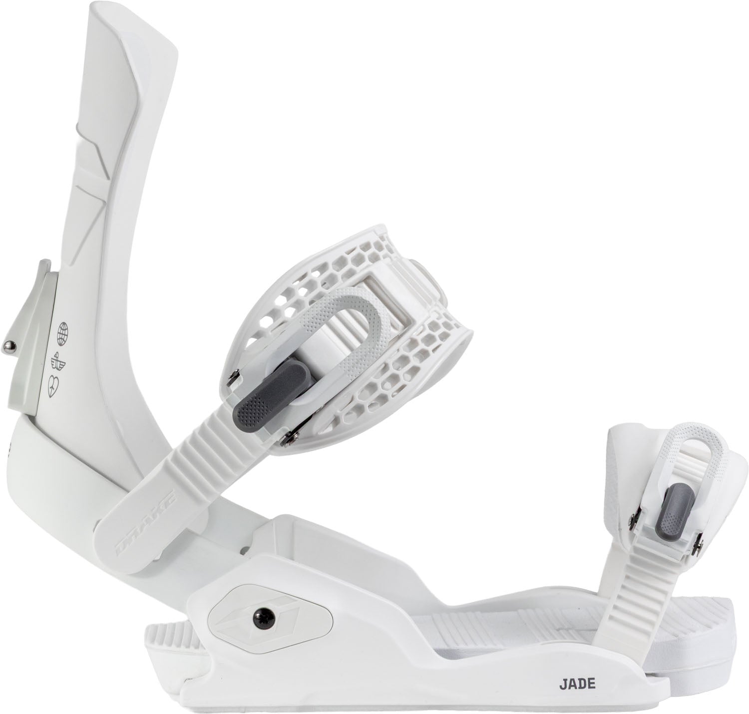 Northwave Drake Jade Snowboard Bindings — White, rear three-quarter