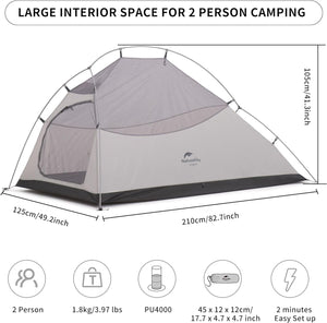 Naturehike Cloud Up 2 Person Tent - Navy