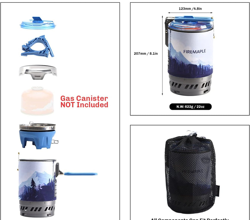 Fire Maple Star X5
Polaris Pressure-Regulator Cooking System (Blue)