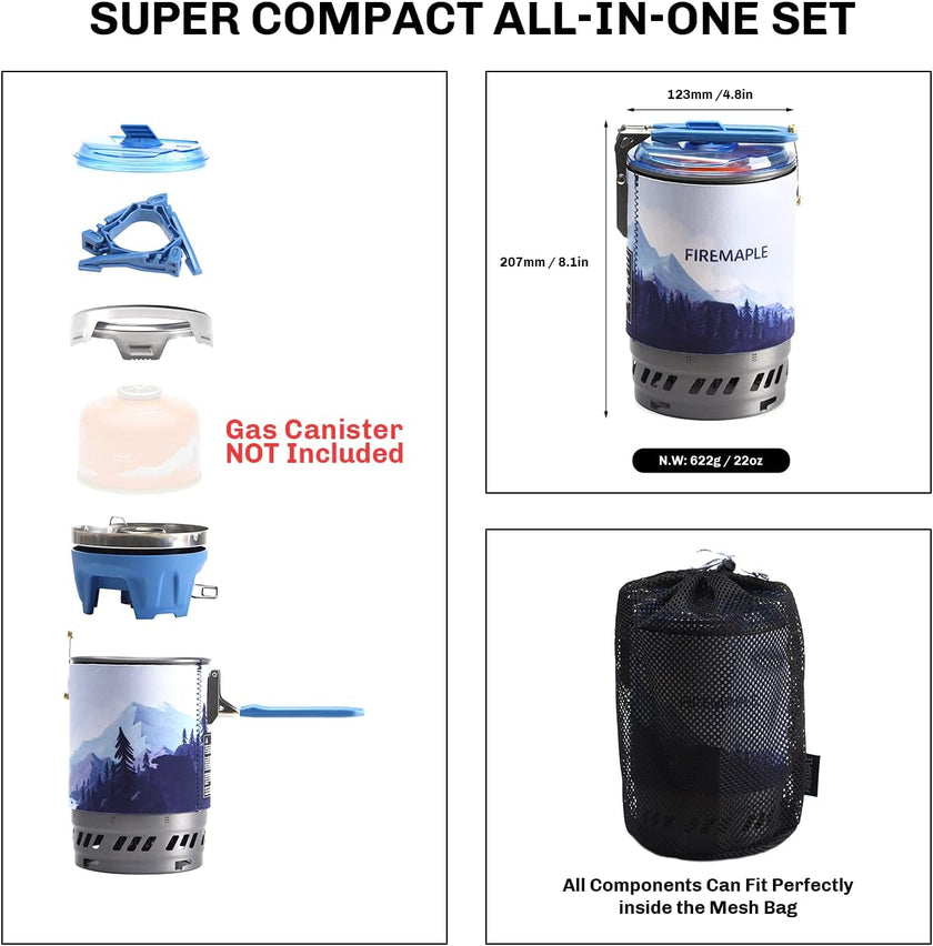 Fire Maple Star X5
Polaris Pressure-Regulator Cooking System (Blue)