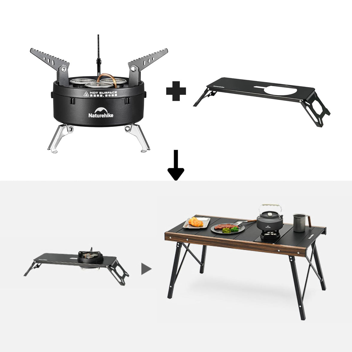 Naturehike Dark Star Three Burners Gas Stove Frame Grate Half-Unit (IGT Compatiable)