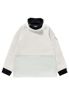 Vector Snow White Turtleneck Snow Crew Mid-Layer Sweatshirt - Unisex